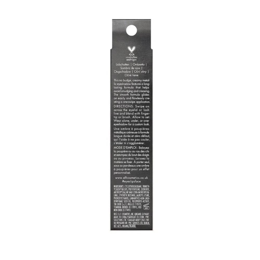 e.l.f. No Budge Shadow Stick, Long-Lasting Cream Eyeshadow Stick Perfect‎ Pearl